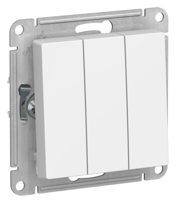 Выключатель 3-клавишный, сх.1+1+1, 10АХ Systeme Electric AtlasDesign Лотос ATN001331