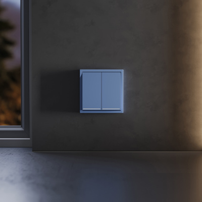 Клавиши для выключателя/переключателя двухклавишного с подсветкой Voltum S70 (деним) VLS000415