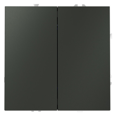 Выключатель с самовозвратом двухклавишный Voltum S70 VLS020606 (титан)