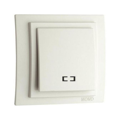 Выключатель одноклавишный с подсветкой Mono Electric Despina-Larissa 10А 250В слоновая кость 500-000125-101