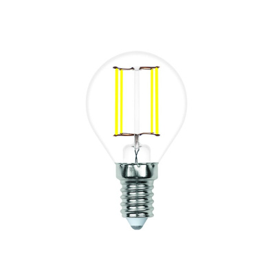 Лампа светодиодная филаментная Volpe E14 7W 3000K шар прозрачный LED-G45-7W/3000K/E14/CL/SLF UL-00008318