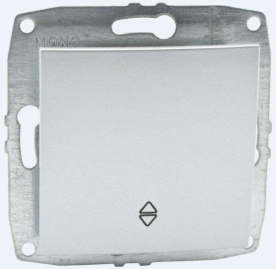 Выключатель одноклавишный проходной Mono Electric Despina-Larissa 10А 250В серебро 500-002125-109
