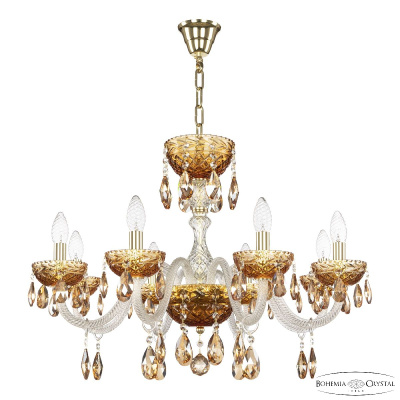 Подвесная люстра Bohemia Ivele Crystal 5417/8/240 G Amber/M-1F K721