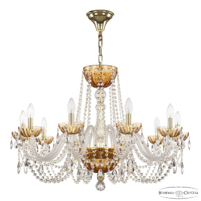 Подвесная люстра Bohemia Ivele Crystal 5402/10/300 G Amber/M-1H