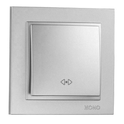Выключатель одноклавишный перекресный Mono Electric Despina 10А 250В серебро 102-212125-112