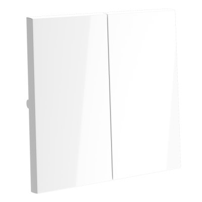 Клавиши для выключателя/переключателя двухклавишного Voltum S70 (белый глянцевый) VLS000301