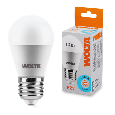 Светодиодная лампа WOLTA 10Вт 6500K E27 груша матовая 25W45GL10E27