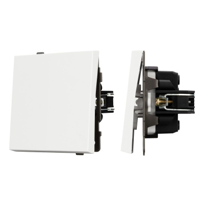 Механизм выключателя одноклавишный проходной Arlight SWT-TENDO-MKP1-SFPL-WH (230V, 10A) 054582