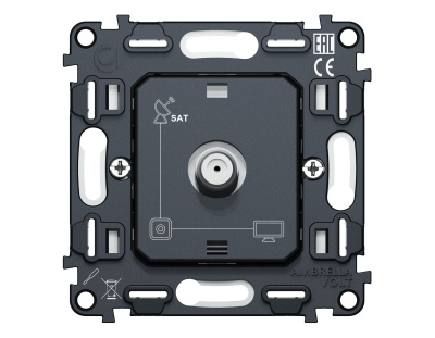 Механизм TV розетки SAT 5-2400MHz 3.5dB QUANT Ambrella Volt VM215