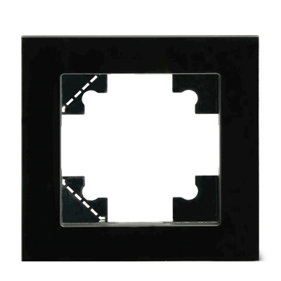 Рамка 1-местная для сенсорных механизмов, подсветки, стекло, Stekker Катрин GFR00-7001-05S  50304