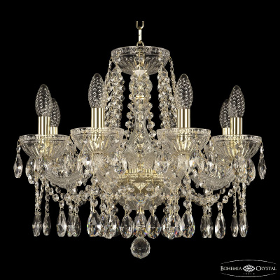Подвесная люстра Bohemia Ivele Crystal 5413/8/165 G Clear/M-1G