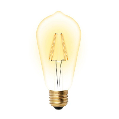 Лампа светодиодная филаментная (UL-00002360) Uniel E27 5W 2250K прозрачная LED-ST64-5W/GOLDEN/E27 GLV22GO