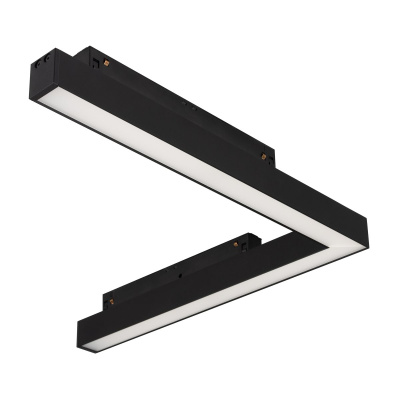 Трековый магнитный светильник Arlight MAG-ORIENT-FLAT-ANGLE-L295-18W Warm2700 (BK, 100 deg, 48V) (IP20 Металл) 060733