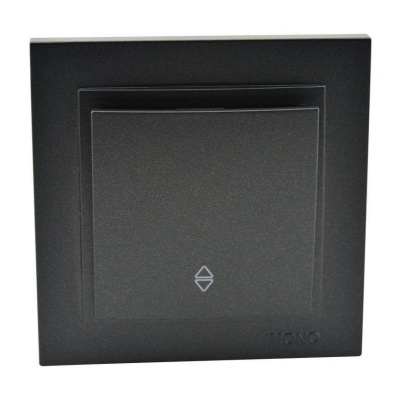 Выключатель одноклавишный проходной Mono Electric Despina 10А 250В графит 102-202025-109