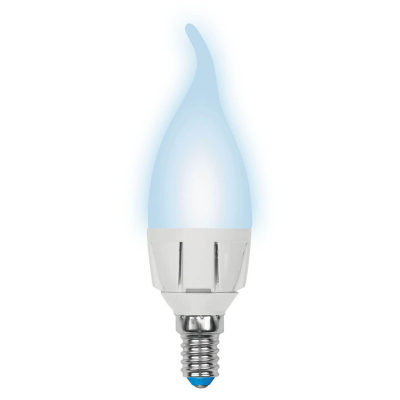 Лампа светодиодная (UL-00002415) Uniel E14 7W 4000K матовая LED-CW37 7W/NW/E14/FR PLP01WH