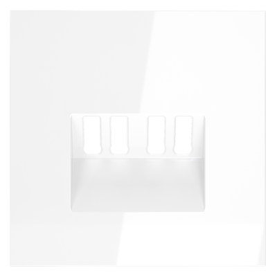 Накладка для розетки акустической 4-местной  Voltum S70 (белый глянцевый) VLS001501