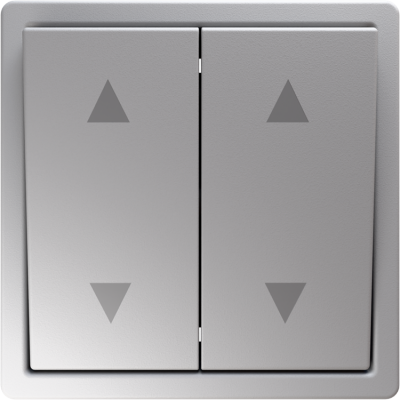 Выключатель управления жалюзи двухклавишный Jasmart FD 10А/250В, soft touch белый матовый FD3028PWM