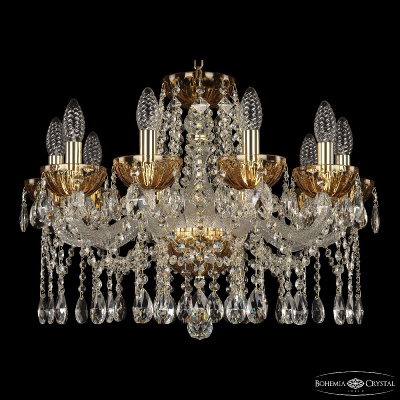 Подвесная люстра Bohemia Ivele Crystal 5413/10/200 G Amber/M-1H