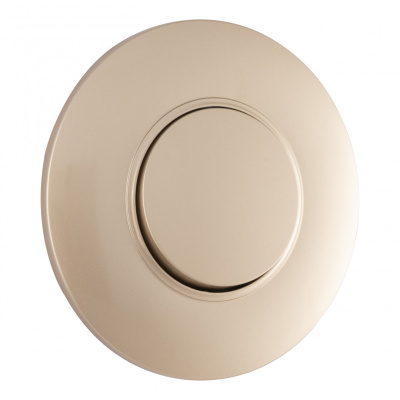 Выключатель круглый одноклавишный с рамкой Arte Milano SET08-1-30-1 shampan