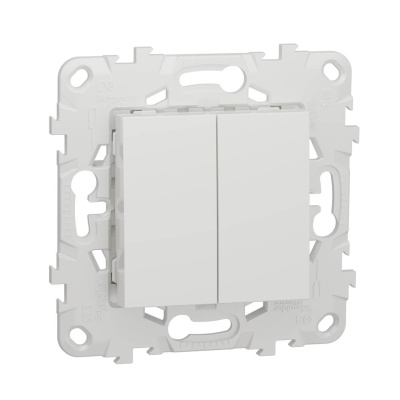 Выключатель двухклавишный Schneider Electric Unica New NU521118