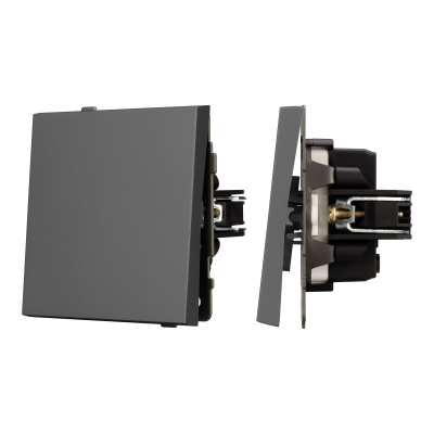 Механизм выключателя одноклавишный перекрёстный Arlight SWT-TENDO-MKX1-SFPL-GR (230V, 10A) 054573