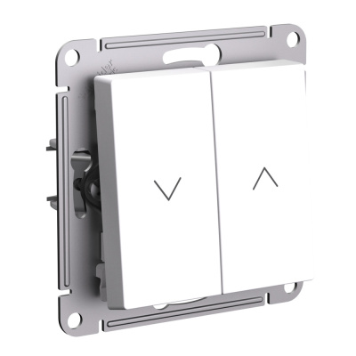 Выключатель 2-клавишный жалюзи, 10А, Systeme Electric AtlasDesign Лотос ATN001319