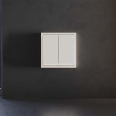 Клавиши для выключателя/переключателя двухклавишного с подсветкой Voltum S70 (хлопок) VLS000413