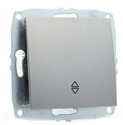 Выключатель одноклавишный проходной Mono Electric Despina-Larissa 10А 250В антрацит 500-002425-109