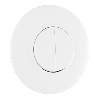 Выключатель круглый двухклавишный с рамкой Arte Milano SET08-1-30-2 white
