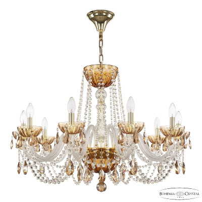 Подвесная люстра Bohemia Ivele Crystal 5402/10/300 G Amber/M-1H K721