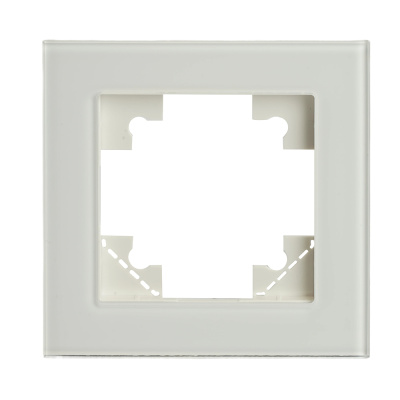 Рамка 1-местная для сенсорных механизмов, подсветки, стекло, Stekker Катрин GFR00-7001-01S 50303
