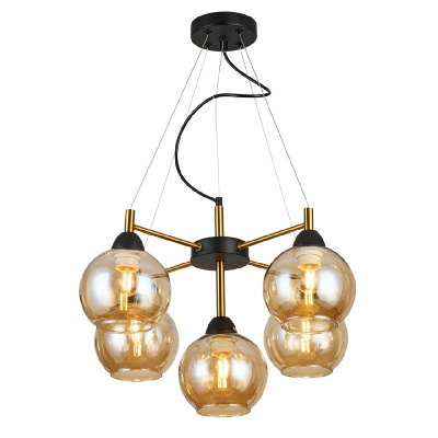 Подвесная люстра IMEX MD.9056-5-P-BK+COP