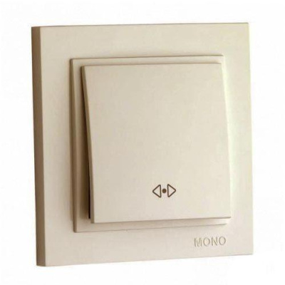 Выключатель одноклавишный перекресный Mono Electric Despina 10А 250В крем 102-170025-112