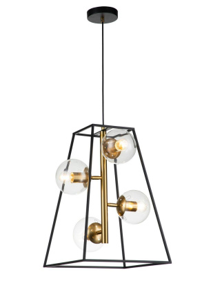 Подвесная люстра Indigo Faccetta 13005/A/4P Black V000106