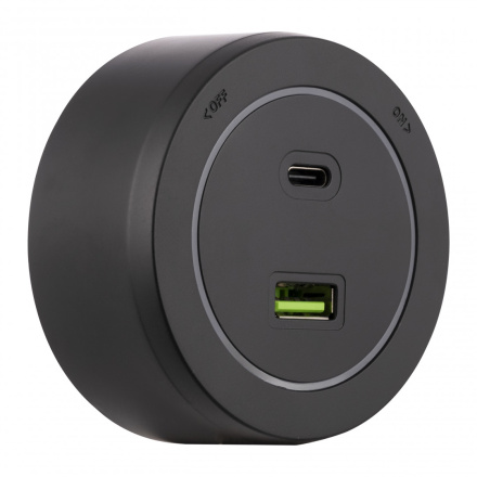 Трековая розетка Arte Milano Am-track-sockets-39 399731TS/USB-Type-C Black