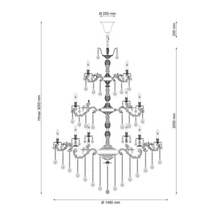 Подвесная люстра Lucia Tucci Barletta 122.16.8.6 Cream White