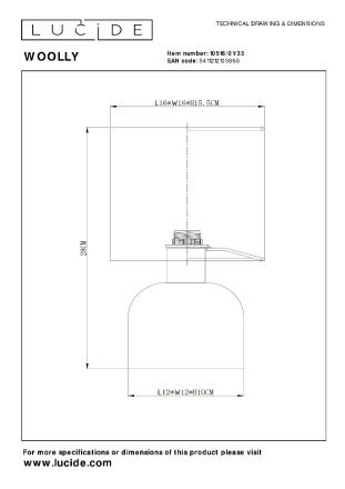 Настольная лампа Lucide Woolly 10516/01/33