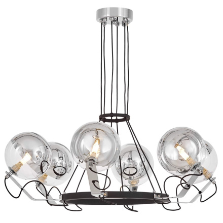 Подвесная люстра Lumina Deco LDP 9110-6 BK+CHR