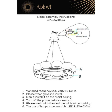Подвесная люстра Aployt Yudzheni APL.862.03.63