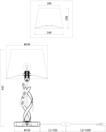 Настольная лампа Freya Monique FR2001TL-01G