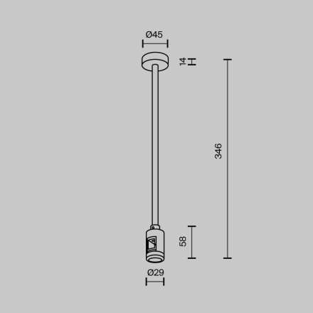 Крепление потолочное с вводом питания Maytoni Flarity TRA158C-B1-B