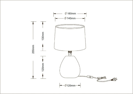 Настольная лампа Arte Lamp Wurren A5016LT-1WH