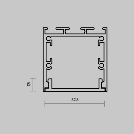 Рассеиватель для профиля 3535 Maytoni Led Strip ALM-35-B-DF-2M 642040