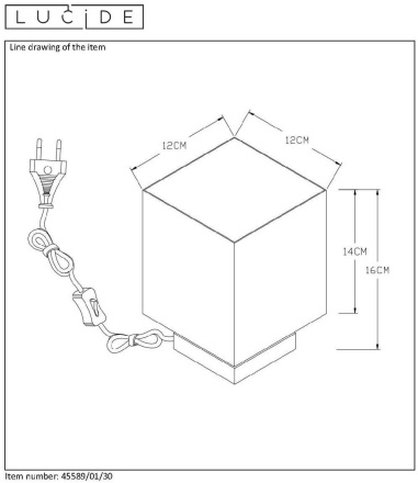 Настольная лампа Lucide SUZY 45589/01/30