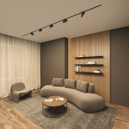 Трековый однофазный светильник Denkirs Edder DK6436-BK