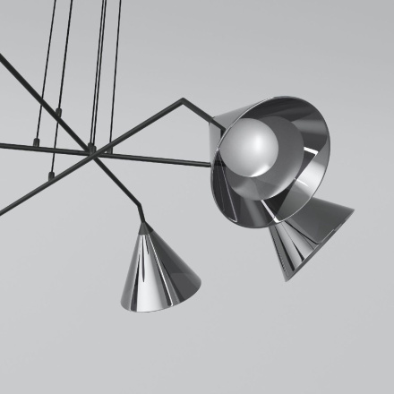 Подвесная люстра Eurosvet Enigma 70161/6 черный a069046