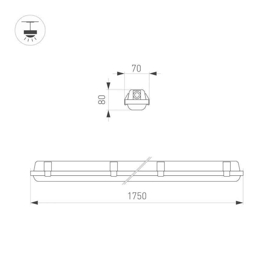 Светильник Arlight ALT-DALLAS-L1750-60W Day4000-MIX (WH, 120 deg, 230V) (IP66 Пластик) 056912