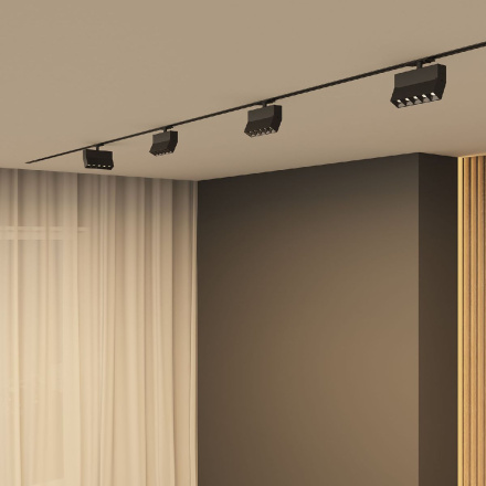 Трековый однофазный светильник Denkirs Edder DK6436-BK