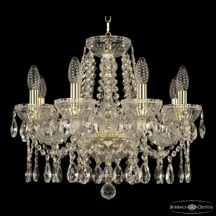 Подвесная люстра Bohemia Ivele Crystal 5413/8/165 G Clear/M-1G