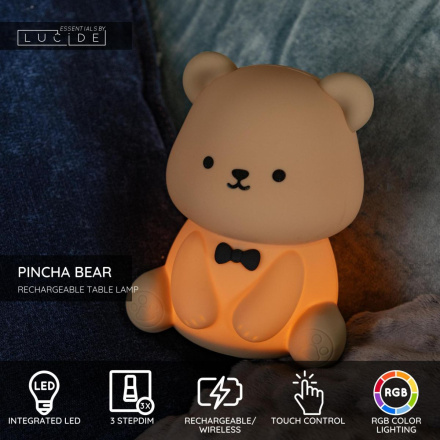Настольная лампа Lucide Pincha Bear 54500/01/43
